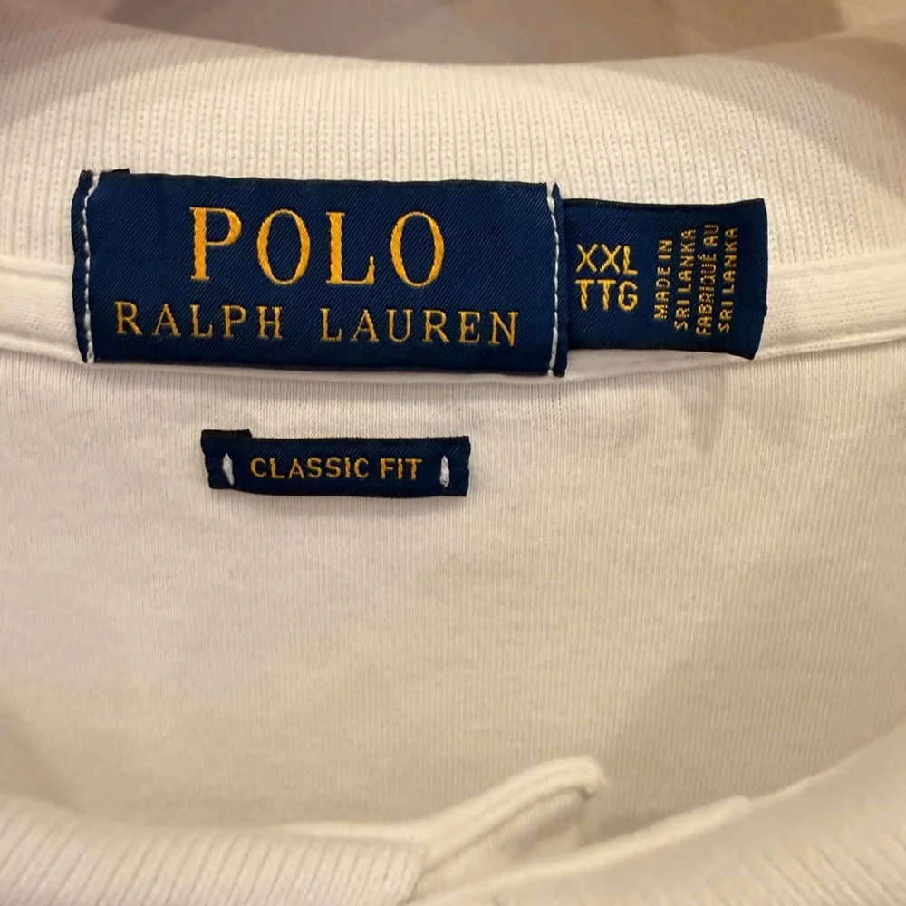 Polo‎ Ralph Lauren Men's White Polo Shirt Classic Fit Short Sleeve Size XXL